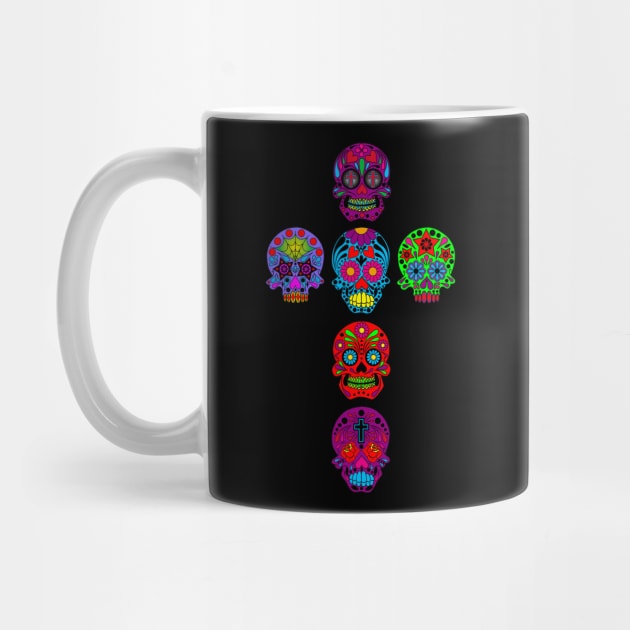 Sugar Skull Cross by OrneryDevilDesign